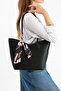 Women's Black 2-Piece Set: Scarf, Shoulder Bag and Crossbody Bag - 2