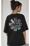 Red Hot Chili Peppers Washed-Out Oversize T-Shirt with Front and Back Print Funk Rock Washed-Out Tshirt
