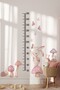 Cute Rabbit Height Meter Wall Sticker Set 29 Pieces |   Children's Room Height Chart |   Pastel Pink Rabbit