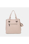 Women's Beige Mini Handbag with Charm Accessories - 4
