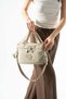 Ultra-Light, Multi-Compartment Shoulder Handbag (Sports, Travel, Casual) Beige Model: 571-6Z