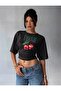 Women's 2-Piece Bat Sleeve Basic Tight Crop Blouse %100 Cotton Lycra Wide Sleeve Crew Neck Waist-Fitting Viscose Blouse - 5