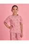 Girls Pink Printed T Shirt And Trouser Set - 2
