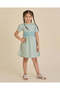 Girls Mint Green Floral Dress - 2