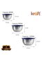 Stainless Steel Food Storage Containers Set of 3 (14cm, 16cm, 18cm) | Airtight Tiffin/Lunch Box with BPA-Free Lids | Durable Steel Snacks Dabba - 3