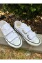 Unisex White Thick Sole Velcro Linen Sports Shoes - 5