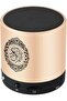 Remote Control Speaker Portable Quran Speaker MP3 Player 8GB TF FM Quran Koran Translator USB Rechargeable Speaker,Gold