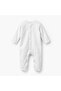 Cotton Round Neck Long Sleeves Sleepsuit with Moon and Star Embroidery - 3