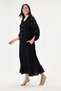 Black Italian 100% Linen 2-Piece Suit with Mesh on the Shoulder and Collar Jacket Long Dress Size 38 - 44 - 5