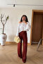 Elastic Waist Draped Wide Fit Trousers - 3