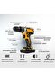 HAPZEY Cordless Impact Drill Set with 2 Lithium Batteries, LED Light, 35+1 Torque Settings & Accessories Kit - 5