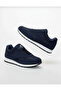 Men's Navy Blue Daily Flexible Lace-Up Breathable Comfortable Soft Sole Sneaker Sports Shoes