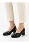 Women's Black Nubuck Genuine Leather Orthopedic Sole Heeled Casual Shoes - 3