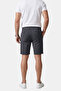 Navy Blue Slim Fit Lycra Striped Textured Elastic Waist Drawstring Men's Shorts Capri 2601743 - 5