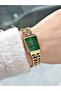 Special Design Steel Cord Gold-Green Color Women Wristwatch Es7009Mr - 2