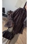 Flounced Sleeves, Polka Dot Chiffon Scarf, Lined Summer Blouse - 3