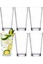 Drinking Glasses, Set of 6 Highball Glasses, 17oz (500ml) Beverage Glassware, Dishwasher Safe Drinking Cups for Juice, Iced Tea, Home Use