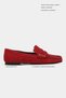 Misty Red Suede Genuine Leather Women's Loafer Shoes - 2