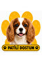 Pawed Friend Cavalier Charles Dog Sticker Label |   15X15 cm Self-Adhesive Foil