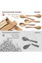7 Pcs Small Wooden Spoons, Honey Spoons for Tea, Beech Wooden Honey Teaspoon for Coffee, Reusable Wood Kids Dinner Flatware Wood Kitchen Utensils Tea Spoon - 4