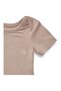 - Personalized Baby Organic Bamboo Spandex Bodysuit - Mocha_3-6M - 4