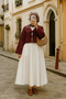 Women's Burgundy Short Kimono Jacket – Elegant and Stylish Piece for Your Wardrobe - 5