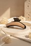 Stylish Black and Beige Detailed Oversized Hair Clip for Women - 6