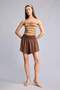 Normal Waist Short Leg Linen Blend Light Brown Shorts H7856Ax26Sm - 2