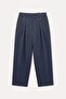 Wide Leg Navy Blue Trousers H7052Ax26Sm - 7