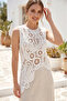 Ethnic Patterned Lace Crochet Woven Blouse - 3