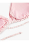 Halter Neck Textured Triangle Bikini Top - 5