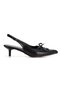 Women's Lace-Up Ribbon Detailed Pointed Toe Heeled Shoes - 2