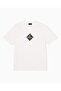 Men's Breathable Cotton Jersey Fabric Patterned Short Sleeve White T-Shirt - 6