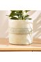 Islen Cement Planter 17x17x17cm -brown