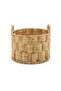 Nymeria Round Water Hyacinth Basket With Handle 39x39x36 Cm-natural - 4