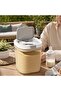 1Pc Abs Airtight Lightproof Storage Canister Powder Container Kitchen Leakproof Spoon Layer