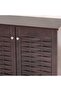 Saki Shoe Rack 12 Pairs With 2 Door - Walnut - 6