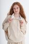Girl's Hooded Oversize Set - Wide-Legged Set with Waist and Collar Pattern Detail - 2