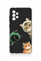 Samsung-A72 Compatible Cat Team Patterned Silicone Case - 2