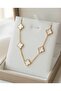 5Li V C Necklace with White Stones - 3