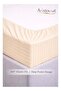 3-Piece Striped Microfiber Fitted Sheet Set Super King 200x200cm – Cream - 3