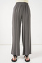 Women's Elastic Waist Wide Leg Pants 1517 - Anthracite - 2