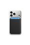 Phone Back Card Holder Wallet Genuine Leather Mechanism Card Holder Wallet with Magnetic Stand Magsafe Wallet Card Holder Men's Automatic Smart Wallet Rfid Protected Credit Card Holder Black - 4