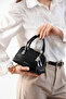 Women's Black Small Wallet Hand and Shoulder Bag - 3