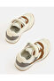 Toddler Boys Beige Colour Block Low Top Sneakers - 4