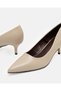 Women Ivory Pointed Court Shoes - 3
