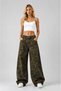 Women's Camouflage Patterned Baggy Jean Pants – High Waist Wide Leg Comfortable Fit Denim Trousers
