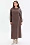 Stone Detailed Comfortable Fit Long Women's Dress - 2