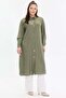 Long Women's Shirt with Metal Buckle