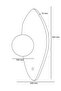 Espe Green Striped Travertine Marble Opal Glass Globe Wall Sconce G9 Bulb Included Modern Lamp with Button Switch - 7